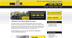 Desktop Screenshot of 1300dumpit.com.au